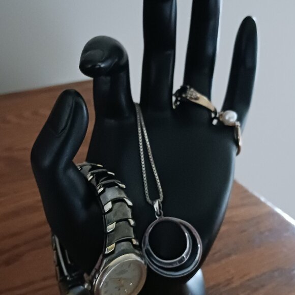 Mannequin "OK" Hand Finger Jewelry Ring Bracelet Display Stand Holder Resin - Picture 1 of 4